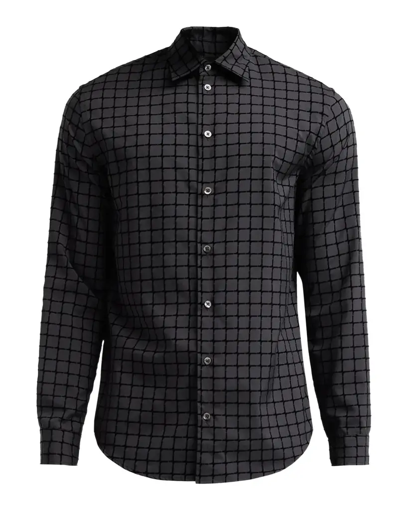 Emporio Armani Flocked Micro Box Sport Shirt