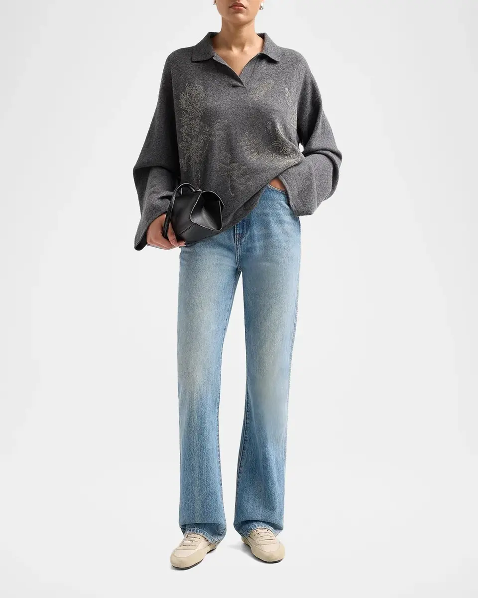 Libertine Botanical Diamante Cashmere Tee Time Sweater | Thumbnail 2 Libertine Botanical Diamante Cashmere Tee Time Sweater | Thumbnail 2