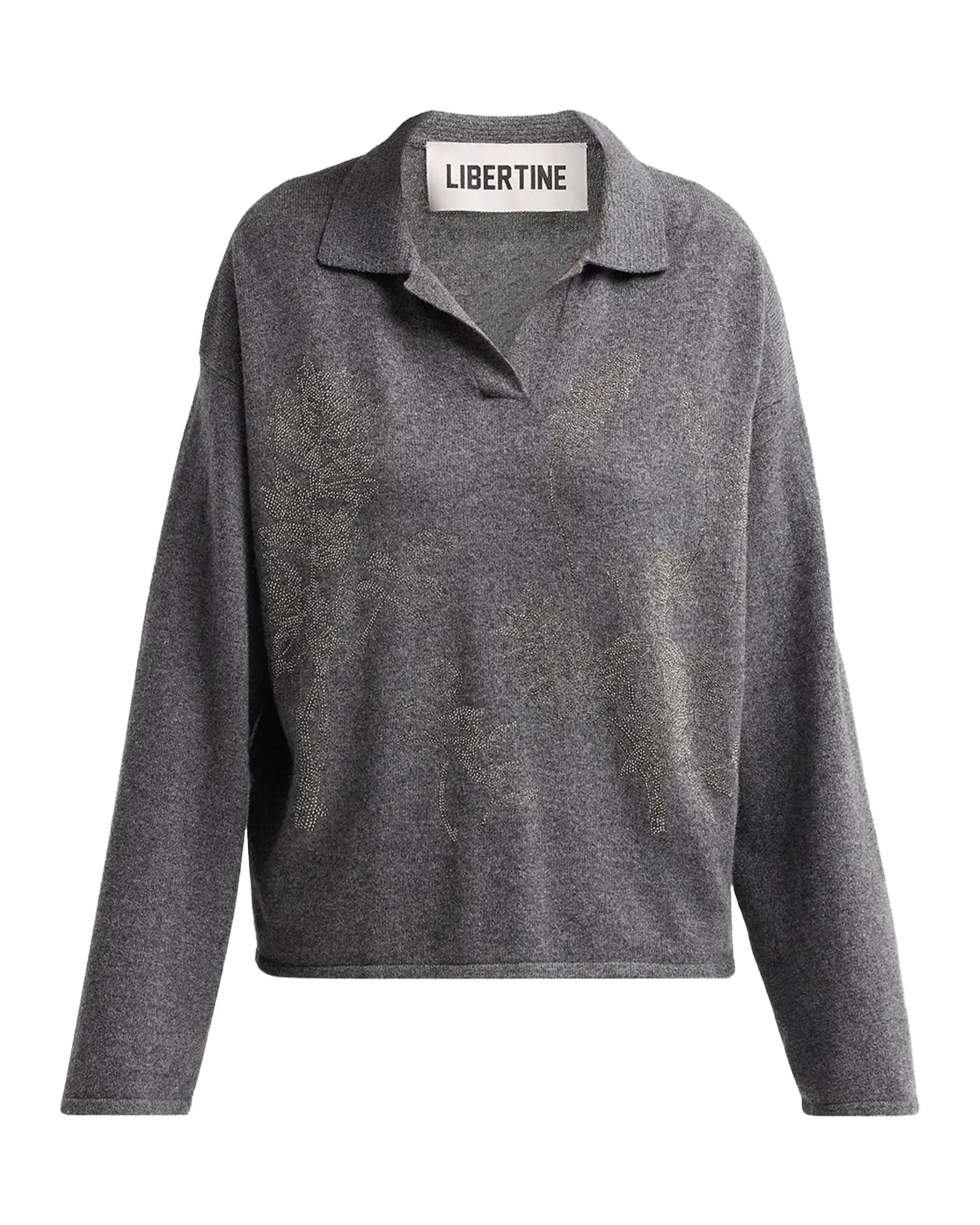 Libertine Botanical Diamante Cashmere Tee Time Sweater