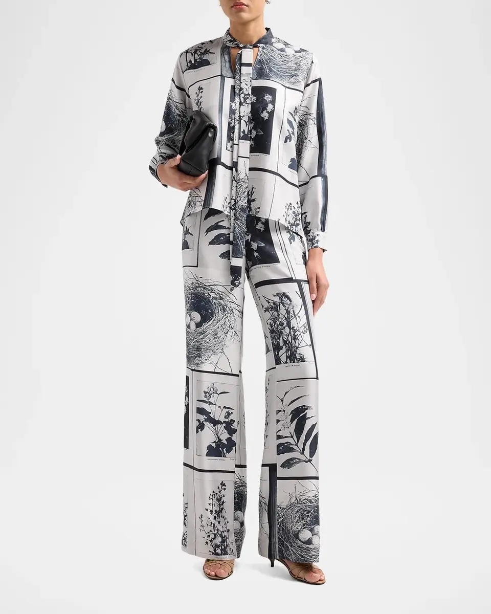 Libertine Nest Babe Paley Silk Neck-Tie Blouse | Thumbnail 2 Libertine Nest Babe Paley Silk Neck-Tie Blouse | Thumbnail 2