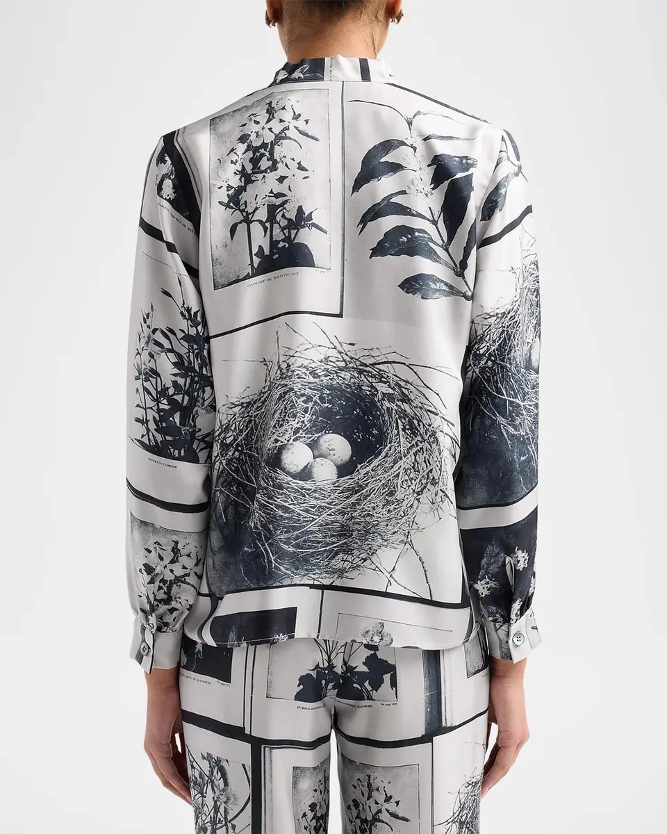 Libertine Nest Babe Paley Silk Neck-Tie Blouse | Thumbnail 3 Libertine Nest Babe Paley Silk Neck-Tie Blouse | Thumbnail 3