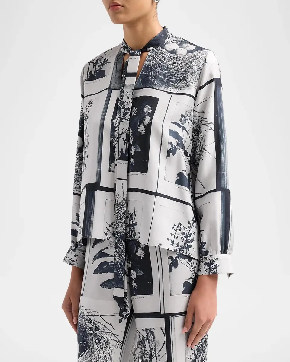 Libertine Nest Babe Paley Silk Neck-Tie Blouse | Thumbnail 4 Libertine Nest Babe Paley Silk Neck-Tie Blouse | Thumbnail 4