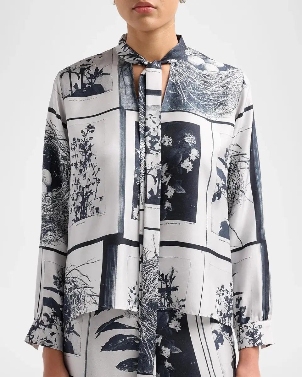 Libertine Nest Babe Paley Silk Neck-Tie Blouse | Thumbnail 5 Libertine Nest Babe Paley Silk Neck-Tie Blouse | Thumbnail 5
