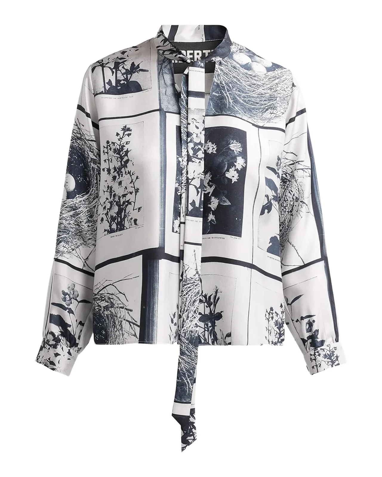 Nest Babe Paley Silk Neck-Tie Blouse Nest Babe Paley Silk Neck-Tie Blouse