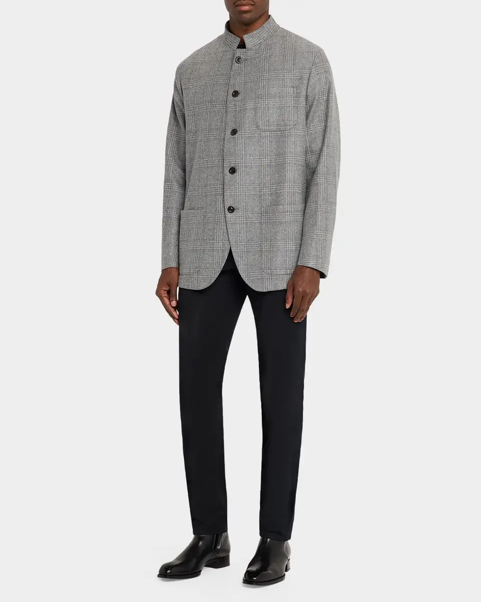 Boglioli Men's Wool Plaid Chore Jacket | Thumbnail 2