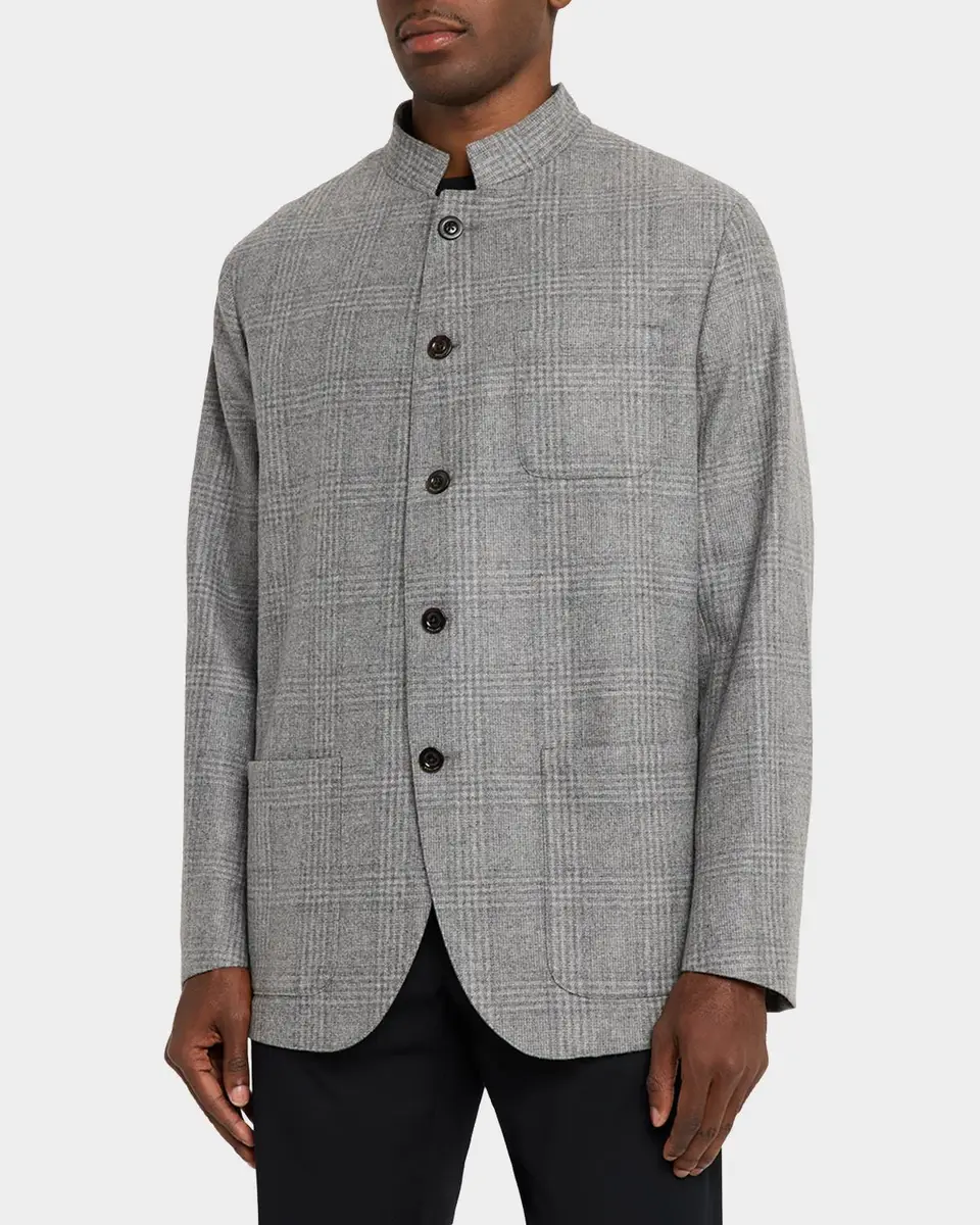Boglioli Men's Wool Plaid Chore Jacket | Thumbnail 4