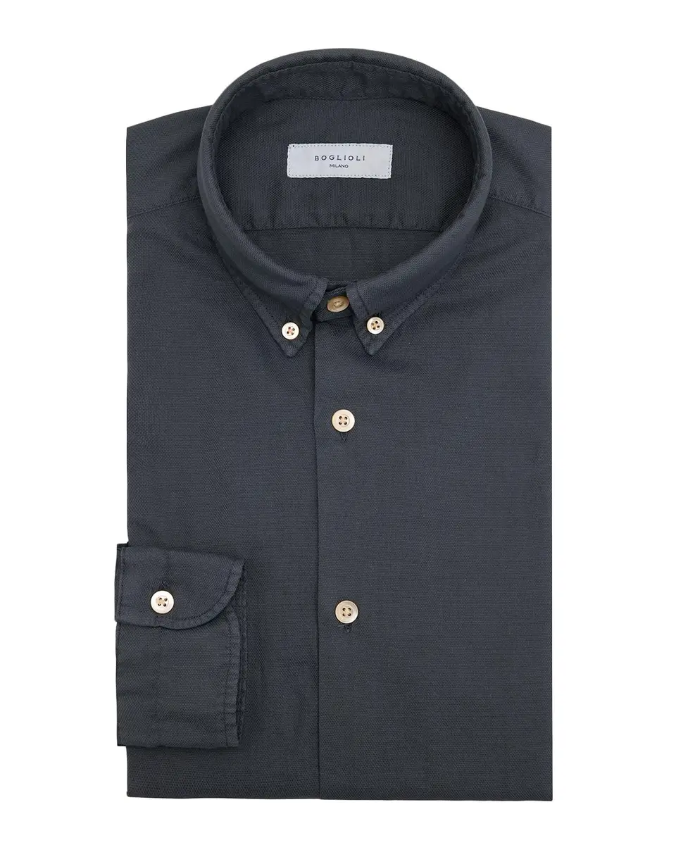 Boglioli Men's Garment-Dyed Cotton Dress Shirt | Thumbnail 3 Boglioli Men's Garment-Dyed Cotton Dress Shirt | Thumbnail 3