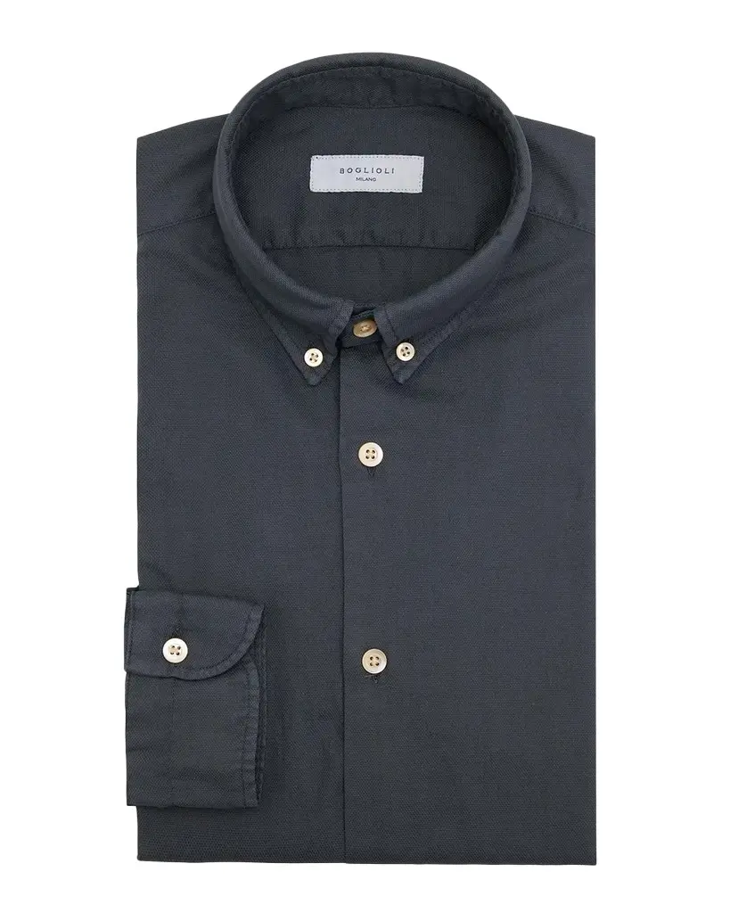 Boglioli Men's Garment-Dyed Cotton Dress Shirt