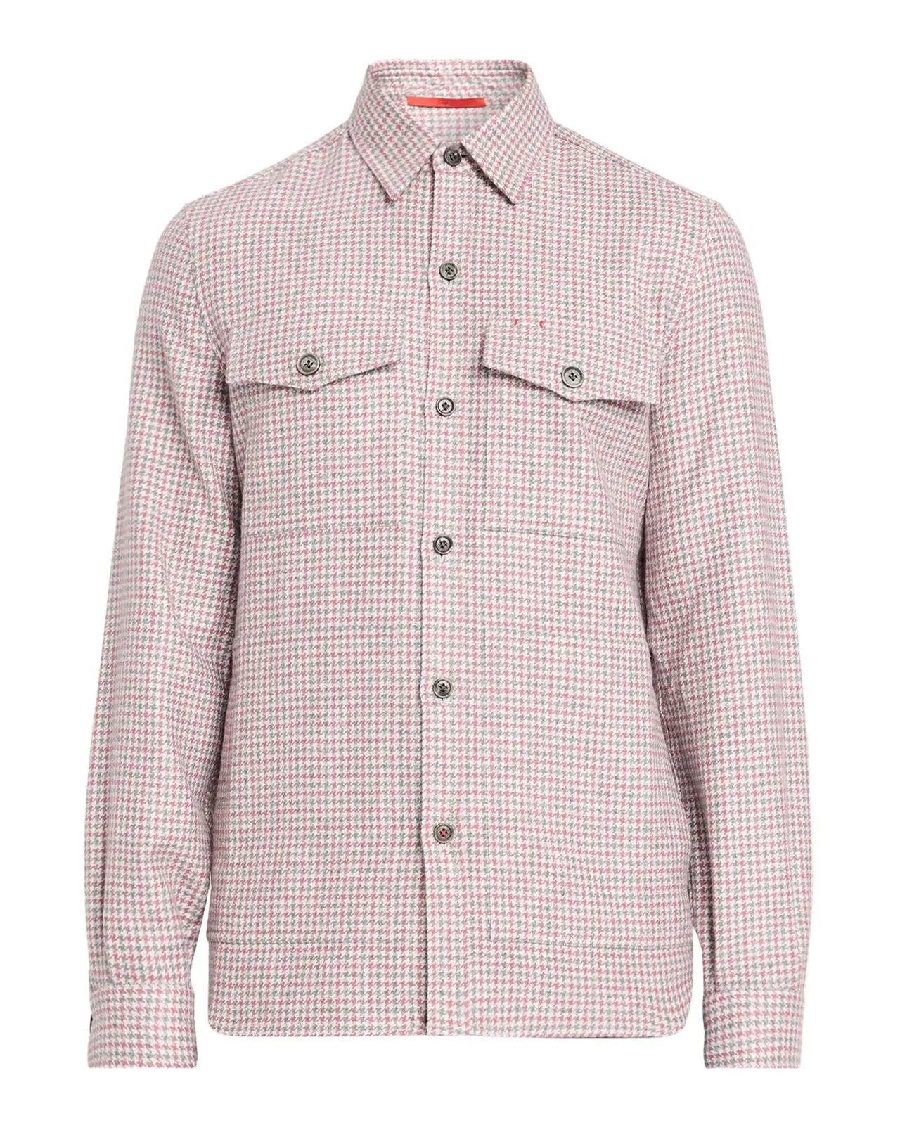 Isaia Men's Wool Check Overshirt