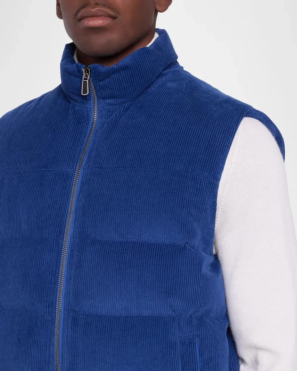 Isaia Men's Corduroy Puffer Vest | Thumbnail 5 Isaia Men's Corduroy Puffer Vest | Thumbnail 5