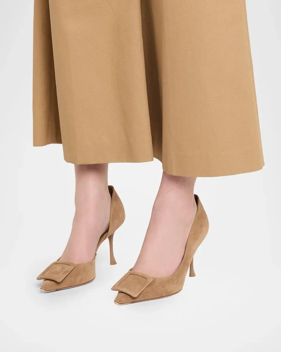 Roger Vivier Viv Ville 85MM Suede D 'Orsay Pumps | Thumbnail 2 Roger Vivier Viv Ville 85MM Suede D 'Orsay Pumps | Thumbnail 2
