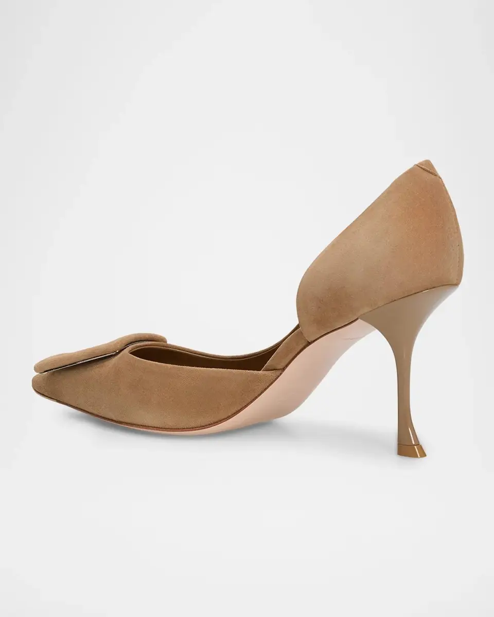 Roger Vivier Viv Ville 85MM Suede D 'Orsay Pumps | Thumbnail 4 Roger Vivier Viv Ville 85MM Suede D 'Orsay Pumps | Thumbnail 4