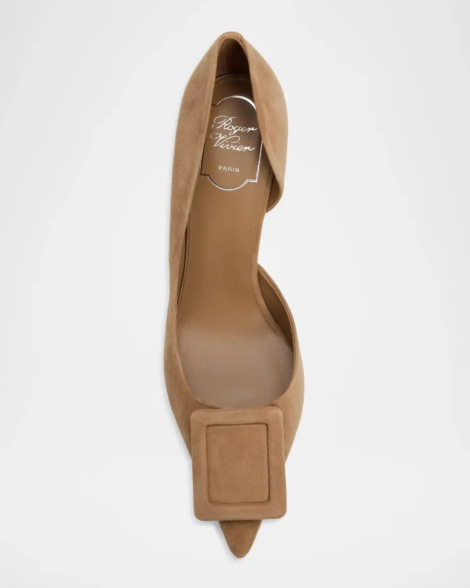 Roger Vivier Viv Ville 85MM Suede D 'Orsay Pumps | Thumbnail 5 Roger Vivier Viv Ville 85MM Suede D 'Orsay Pumps | Thumbnail 5