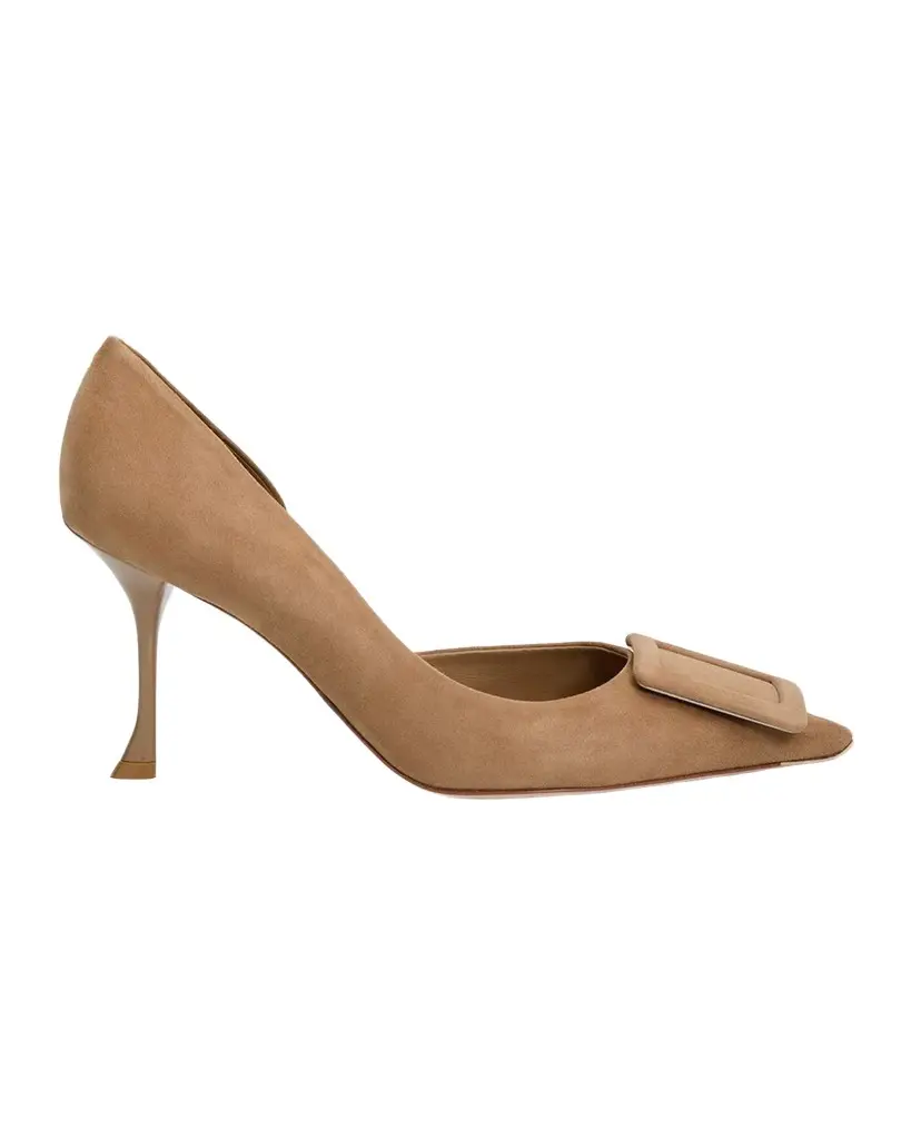 Roger Vivier Viv Ville 85MM Suede D 'Orsay Pumps
