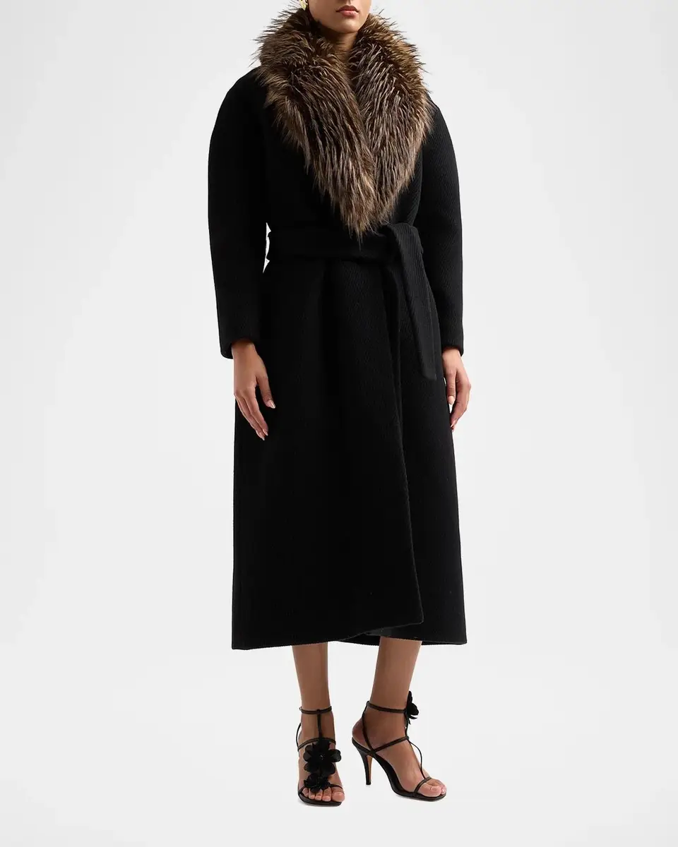 Zimmermann Valiant Faux Fur-Collar Coat | Thumbnail 4 Zimmermann Valiant Faux Fur-Collar Coat | Thumbnail 4