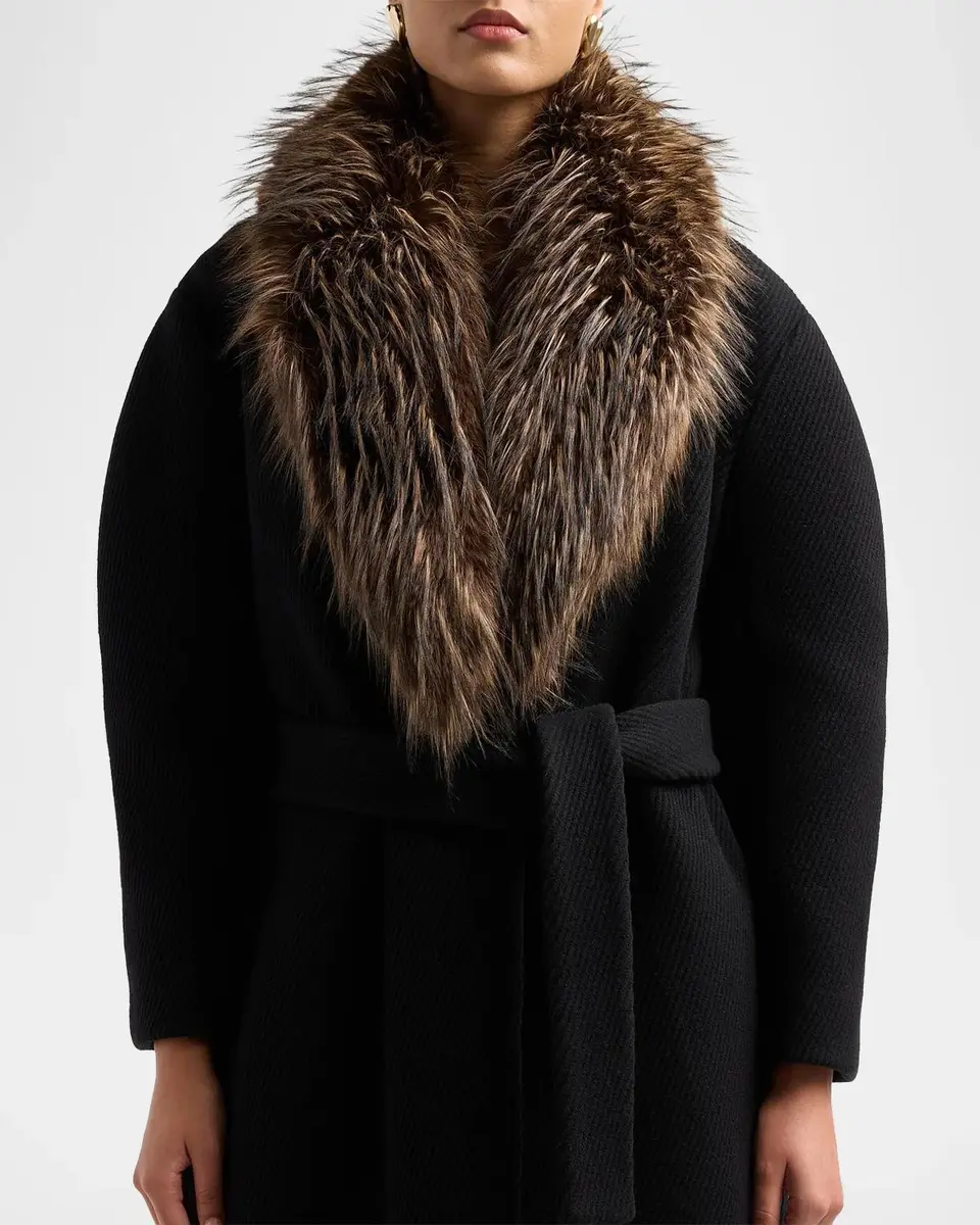 Zimmermann Valiant Faux Fur-Collar Coat | Thumbnail 5 Zimmermann Valiant Faux Fur-Collar Coat | Thumbnail 5