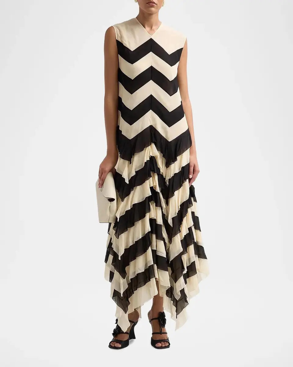 Zimmermann Ascent Chevron Ruffled Maxi Dress | Thumbnail 2 Zimmermann Ascent Chevron Ruffled Maxi Dress | Thumbnail 2