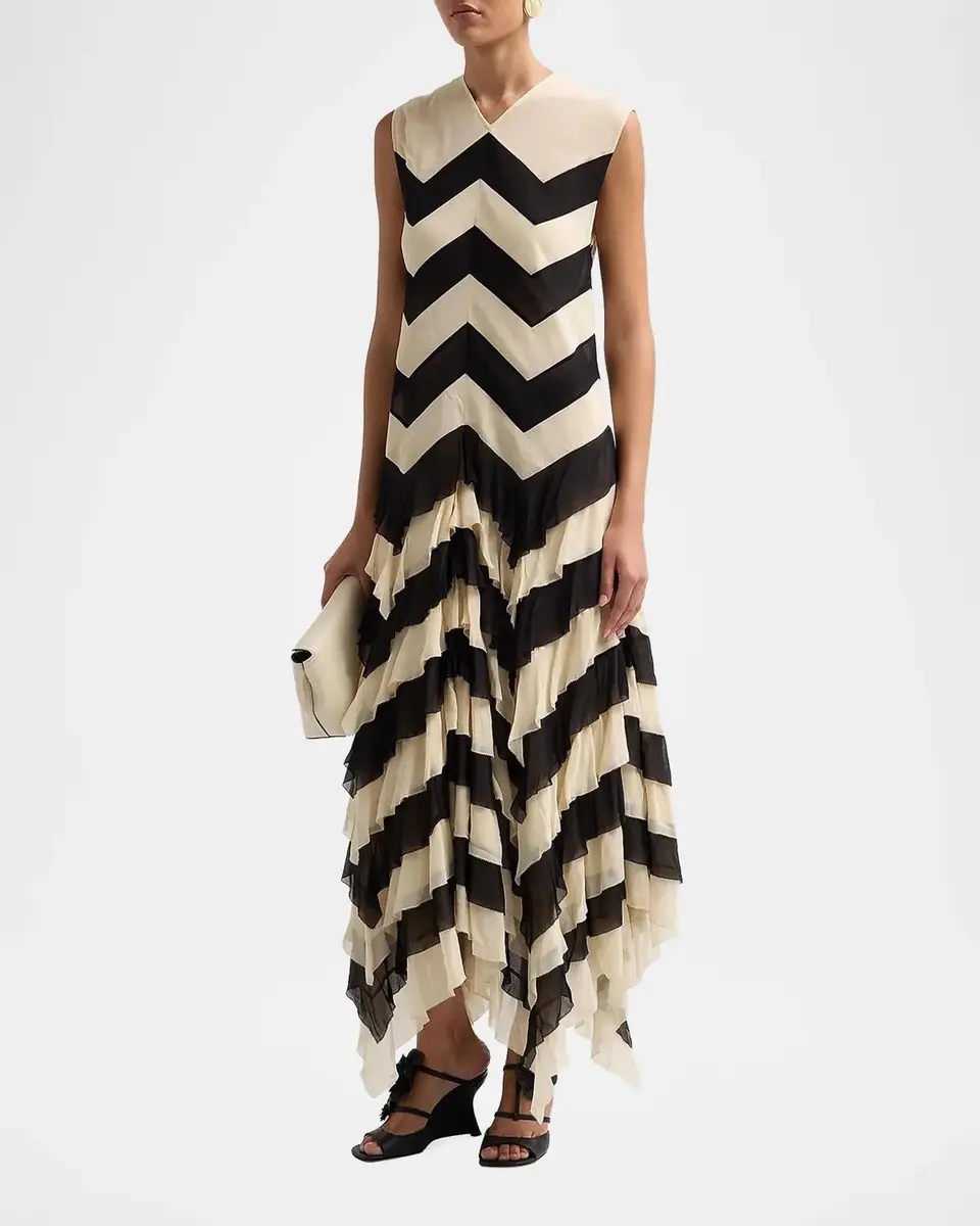 Zimmermann Ascent Chevron Ruffled Maxi Dress | Thumbnail 4 Zimmermann Ascent Chevron Ruffled Maxi Dress | Thumbnail 4