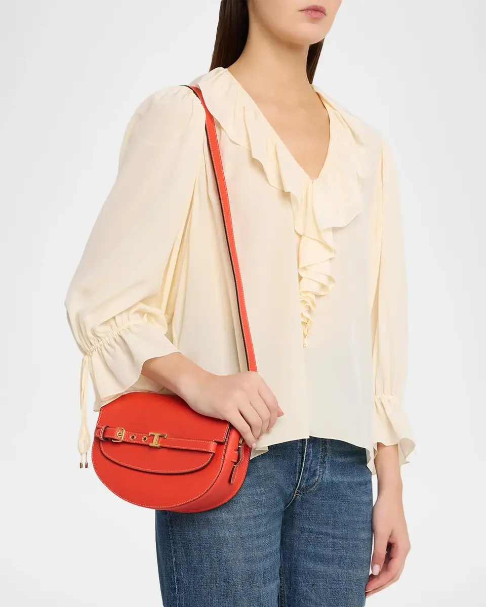 Tod's T Timeless Mini Grain Leather Crossbody Bag | Thumbnail 2 Tod's T Timeless Mini Grain Leather Crossbody Bag | Thumbnail 2