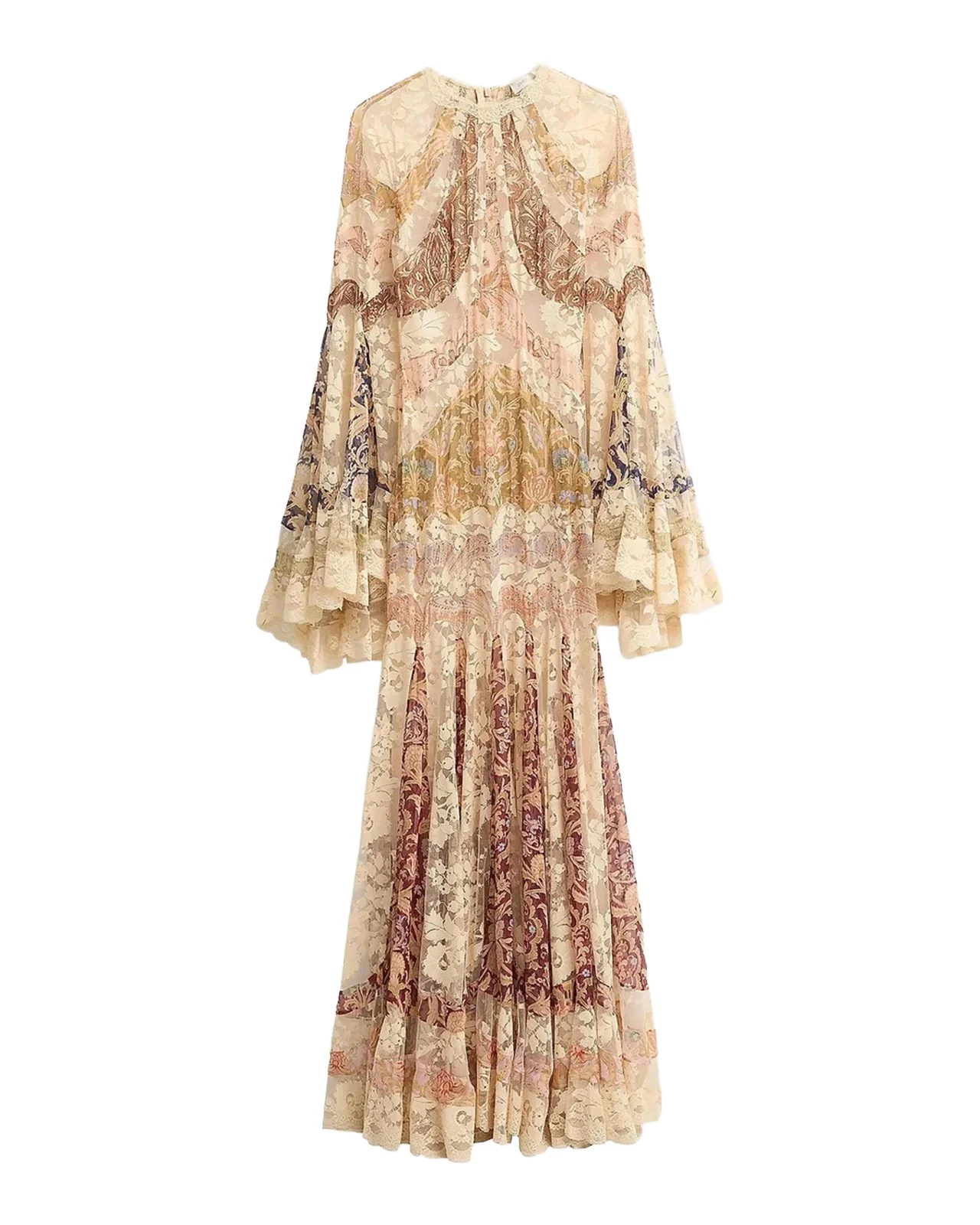 Valiant Floral Silk Patchwork Gown Valiant Floral Silk Patchwork Gown