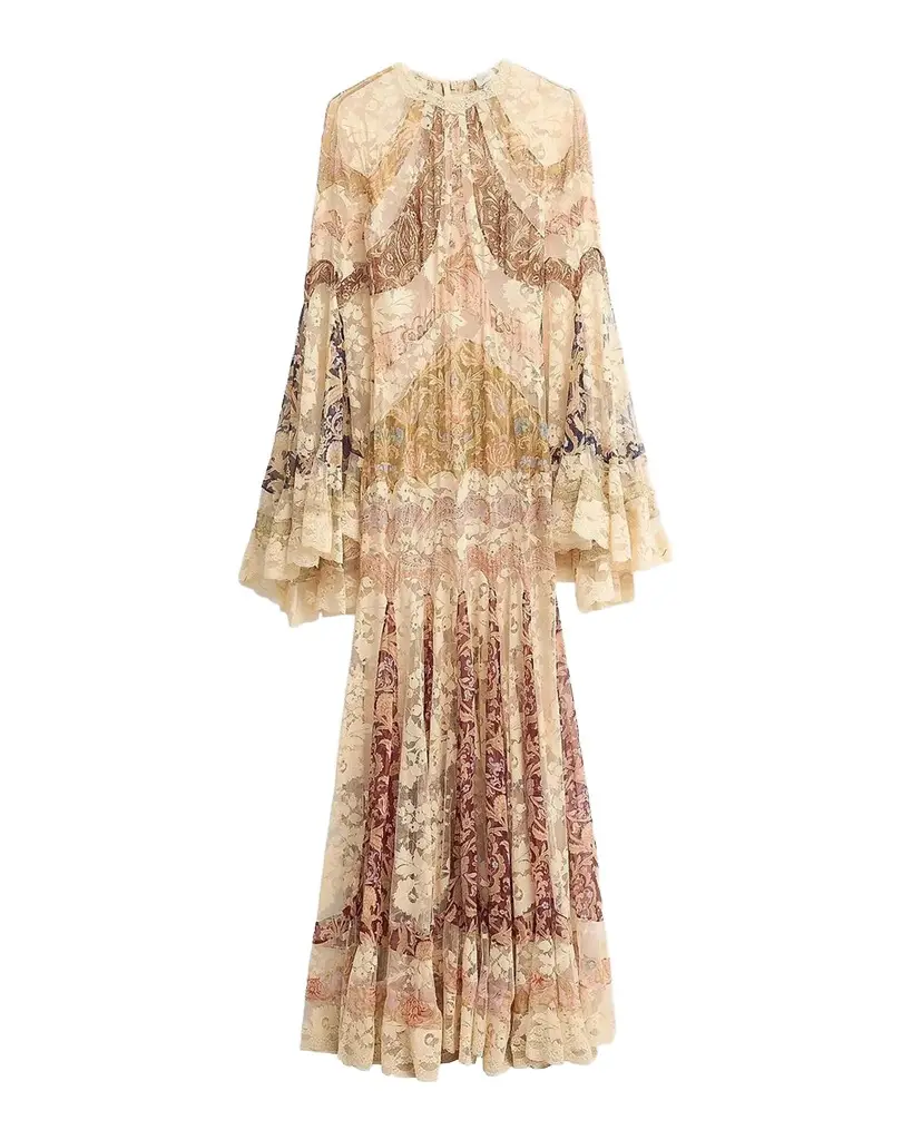 Valiant Floral Silk Patchwork Gown Valiant Floral Silk Patchwork Gown