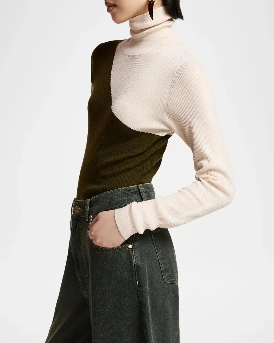 Essentiel Antwerp Koncert Two-Tone Turtleneck Top | Thumbnail 4 Essentiel Antwerp Koncert Two-Tone Turtleneck Top | Thumbnail 4