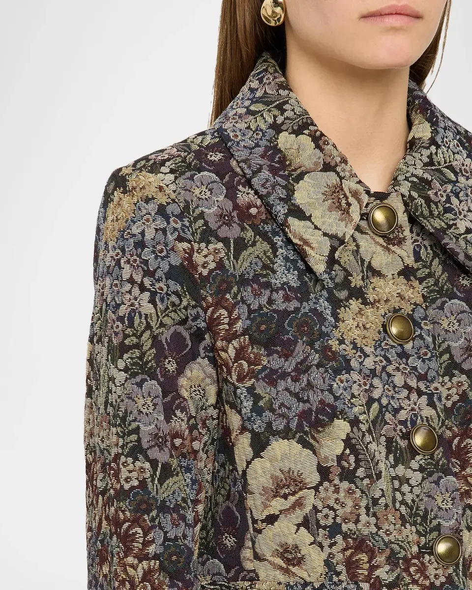 Veronica Beard Mabel Floral Tapestry Brocade Cropped Jacket | Thumbnail 5 Veronica Beard Mabel Floral Tapestry Brocade Cropped Jacket | Thumbnail 5