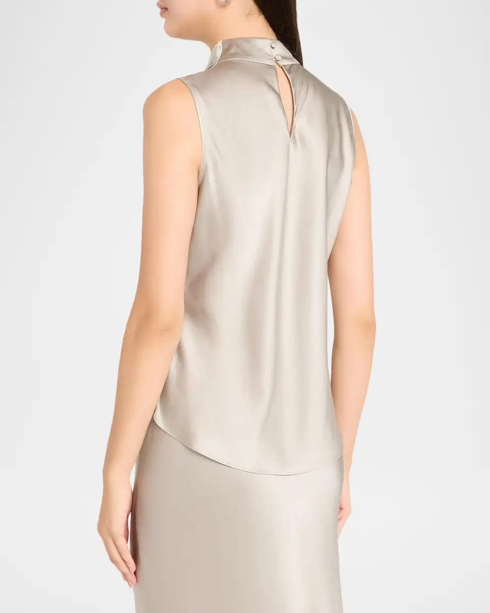 Veronica Beard Tam Silk-Blend Cowlneck Top | Thumbnail 3 Veronica Beard Tam Silk-Blend Cowlneck Top | Thumbnail 3