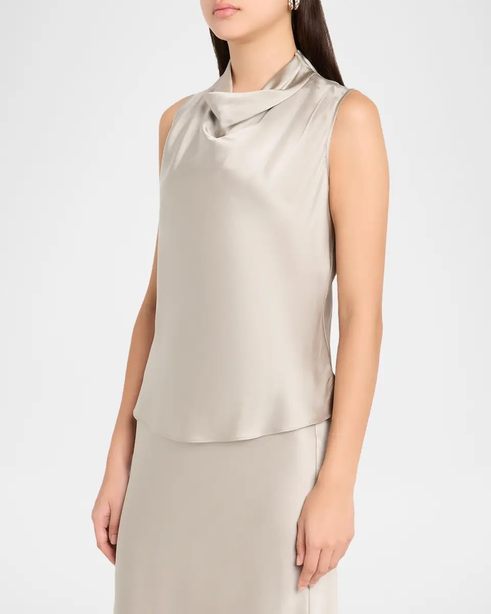 Veronica Beard Tam Silk-Blend Cowlneck Top | Thumbnail 4 Veronica Beard Tam Silk-Blend Cowlneck Top | Thumbnail 4