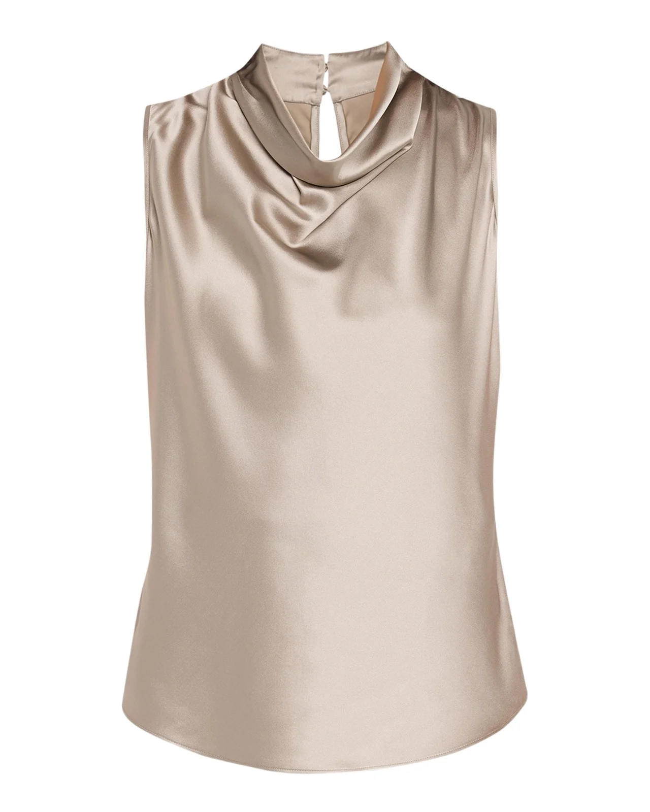 Veronica Beard Tam Silk-Blend Cowlneck Top