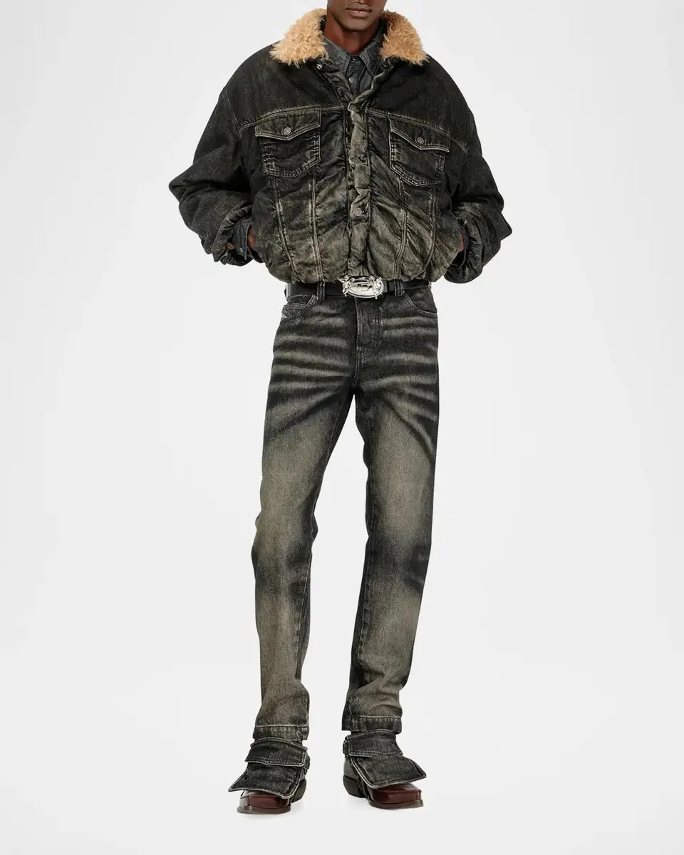 Diesel Curly Faux-Fur Collar Denim Jacket | Thumbnail 2 Diesel Curly Faux-Fur Collar Denim Jacket | Thumbnail 2