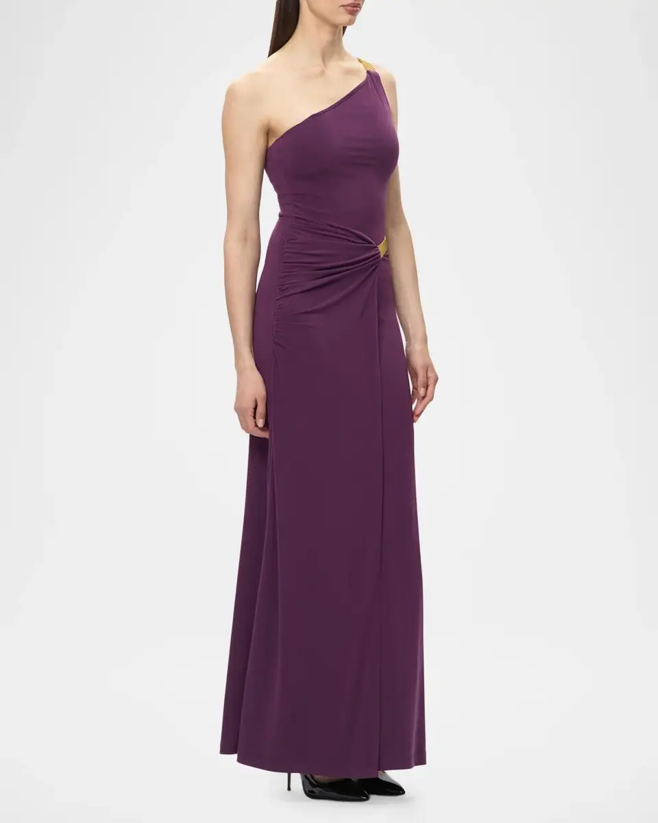 Hervé Léger The Teresa Draped One-Shoulder Gown | Thumbnail 6