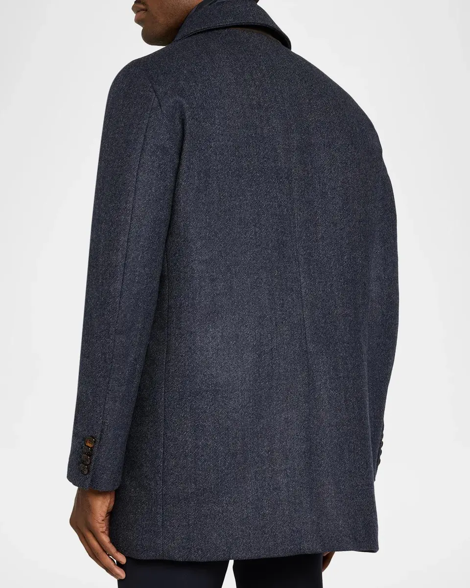 Moorer Men's Monferrato Wool Layered Topcoat | Thumbnail 3