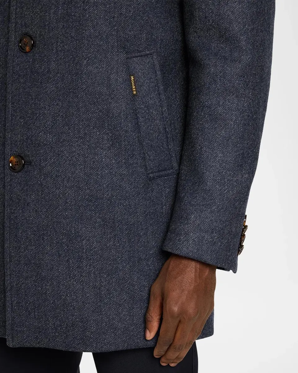 Moorer Men's Monferrato Wool Layered Topcoat | Thumbnail 5