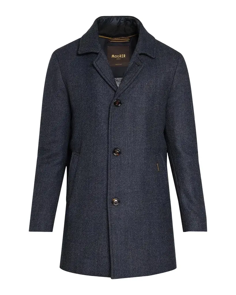 Moorer Men's Monferrato Wool Layered Topcoat