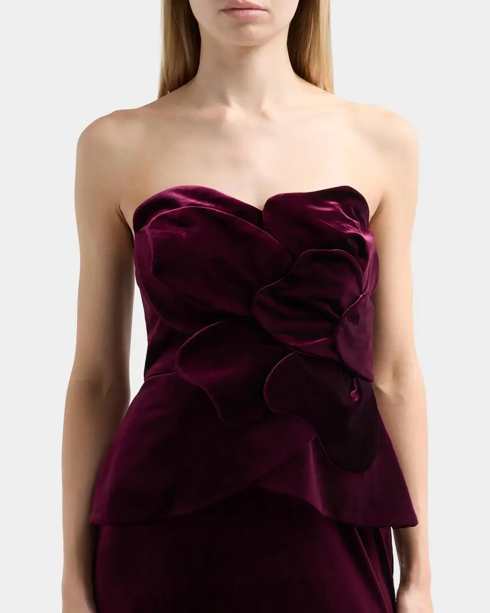 THEIA Kelsey Sculpted Velvet Midi Dress | Thumbnail 5 THEIA Kelsey Sculpted Velvet Midi Dress | Thumbnail 5