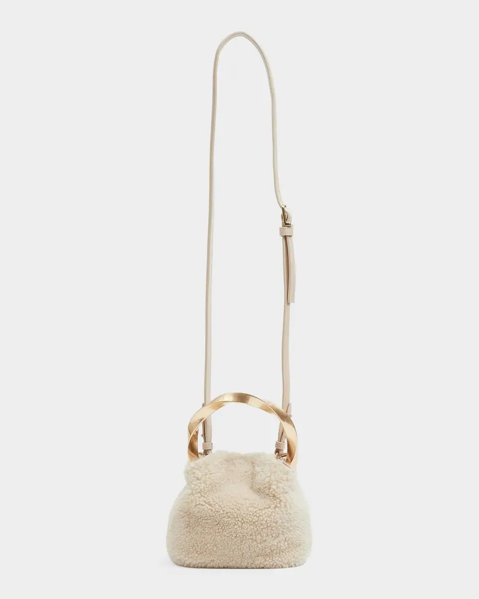 Simkhai Nixi Twist-Handle Shearling Bucket Bag | Thumbnail 5 Simkhai Nixi Twist-Handle Shearling Bucket Bag | Thumbnail 5