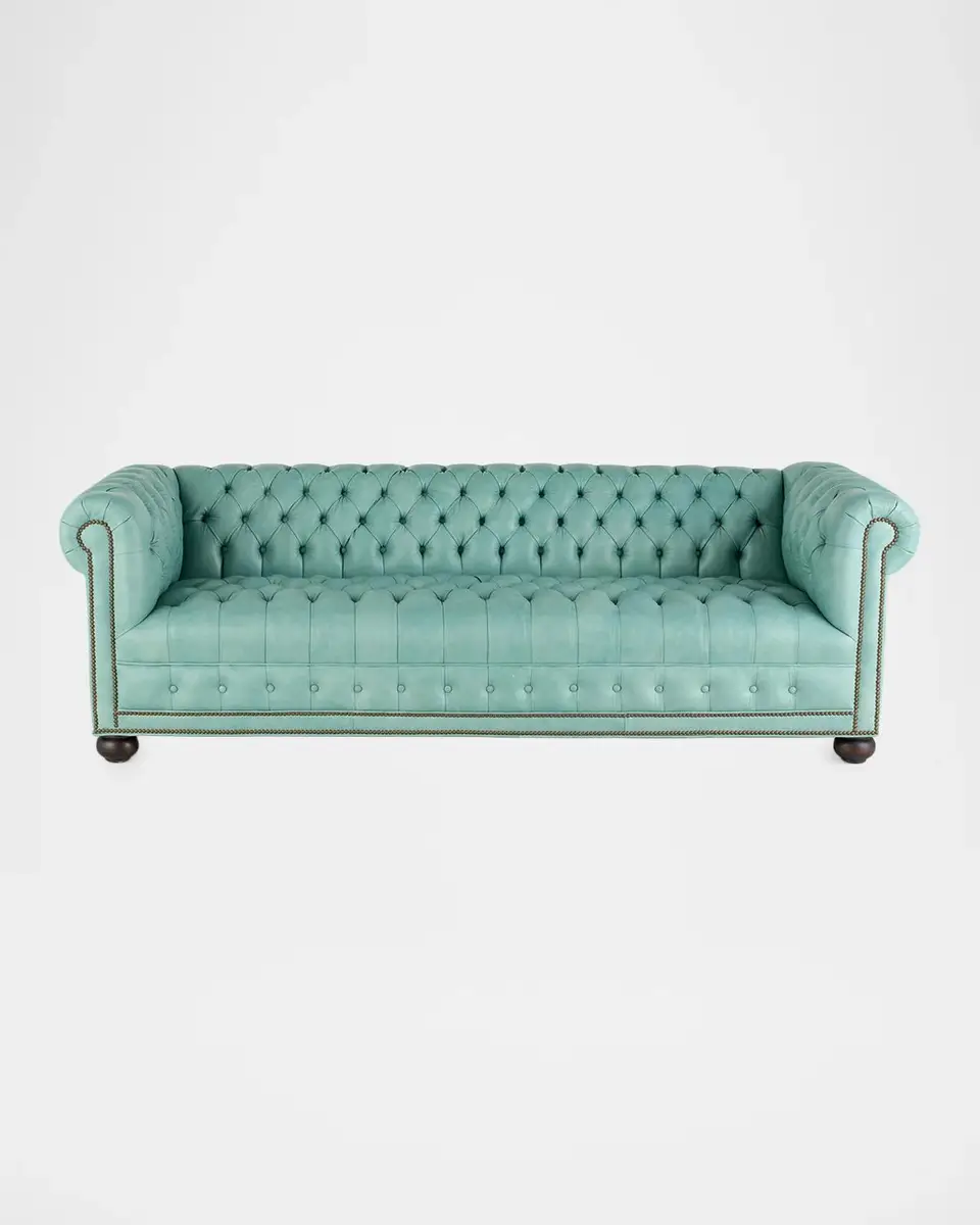 Old Hickory Tannery Callie 94" Leather Chesterfield Sofa | Thumbnail 2