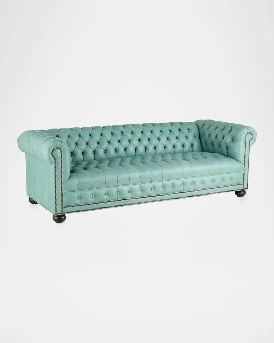 Old Hickory Tannery Callie 94" Leather Chesterfield Sofa | Thumbnail 3