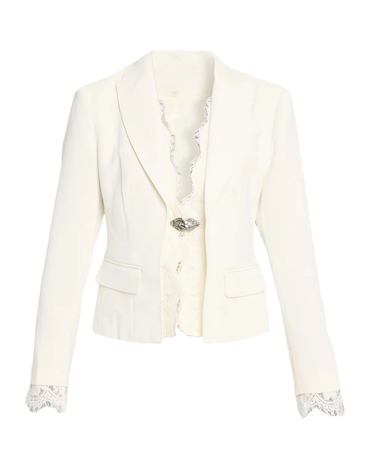 Ramy Brook Adela Lace-Trim Blazer