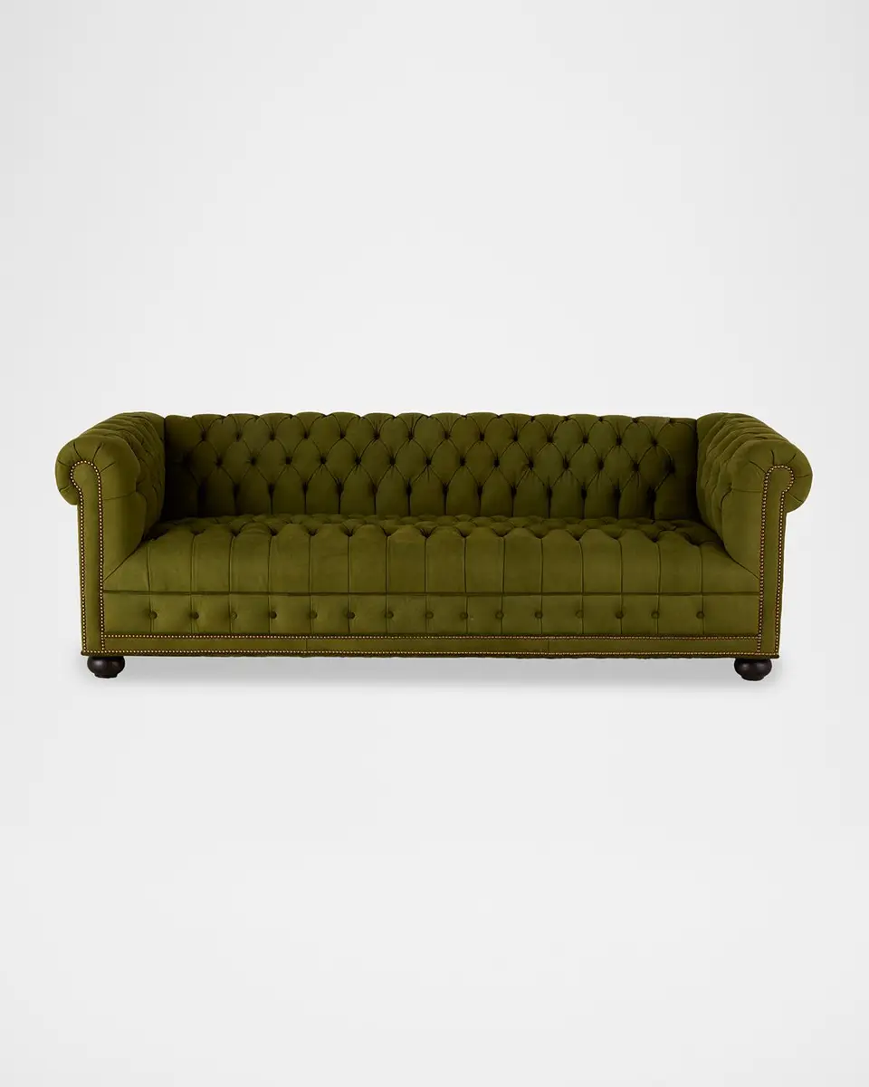 Old Hickory Tannery Ava 94" Leather Chesterfield Sofa | Thumbnail 2