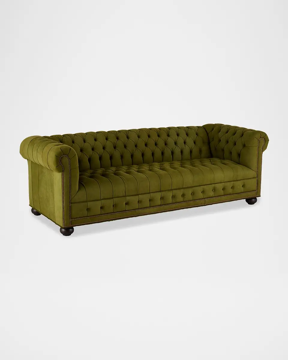 Old Hickory Tannery Ava 94" Leather Chesterfield Sofa | Thumbnail 3