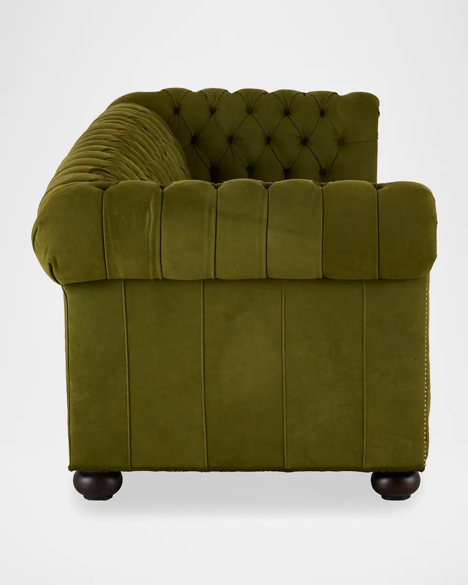 Old Hickory Tannery Ava 94" Leather Chesterfield Sofa | Thumbnail 4