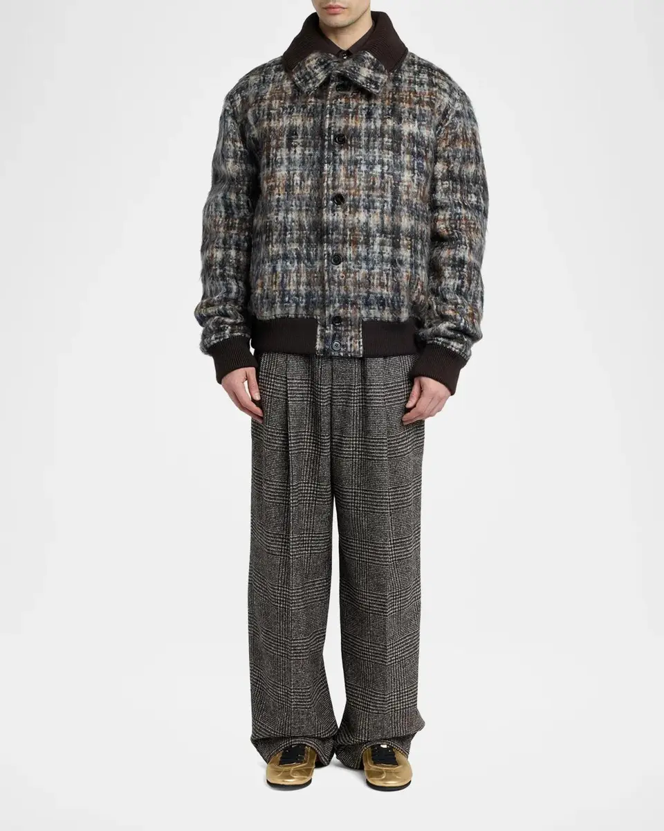 Dolce & Gabbana Plaid Mohair-Blend Jacket | Thumbnail 2 Dolce & Gabbana Plaid Mohair-Blend Jacket | Thumbnail 2
