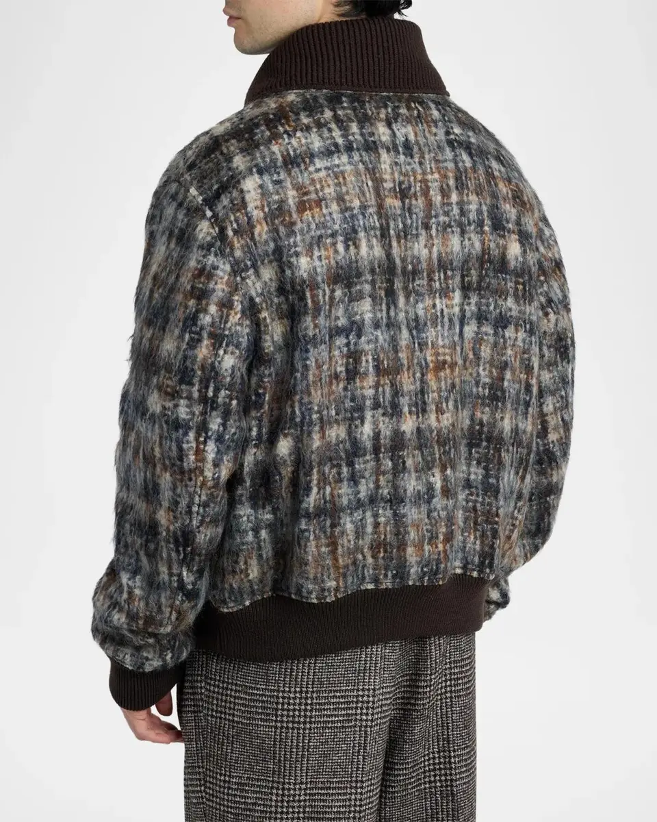 Dolce & Gabbana Plaid Mohair-Blend Jacket | Thumbnail 3 Dolce & Gabbana Plaid Mohair-Blend Jacket | Thumbnail 3