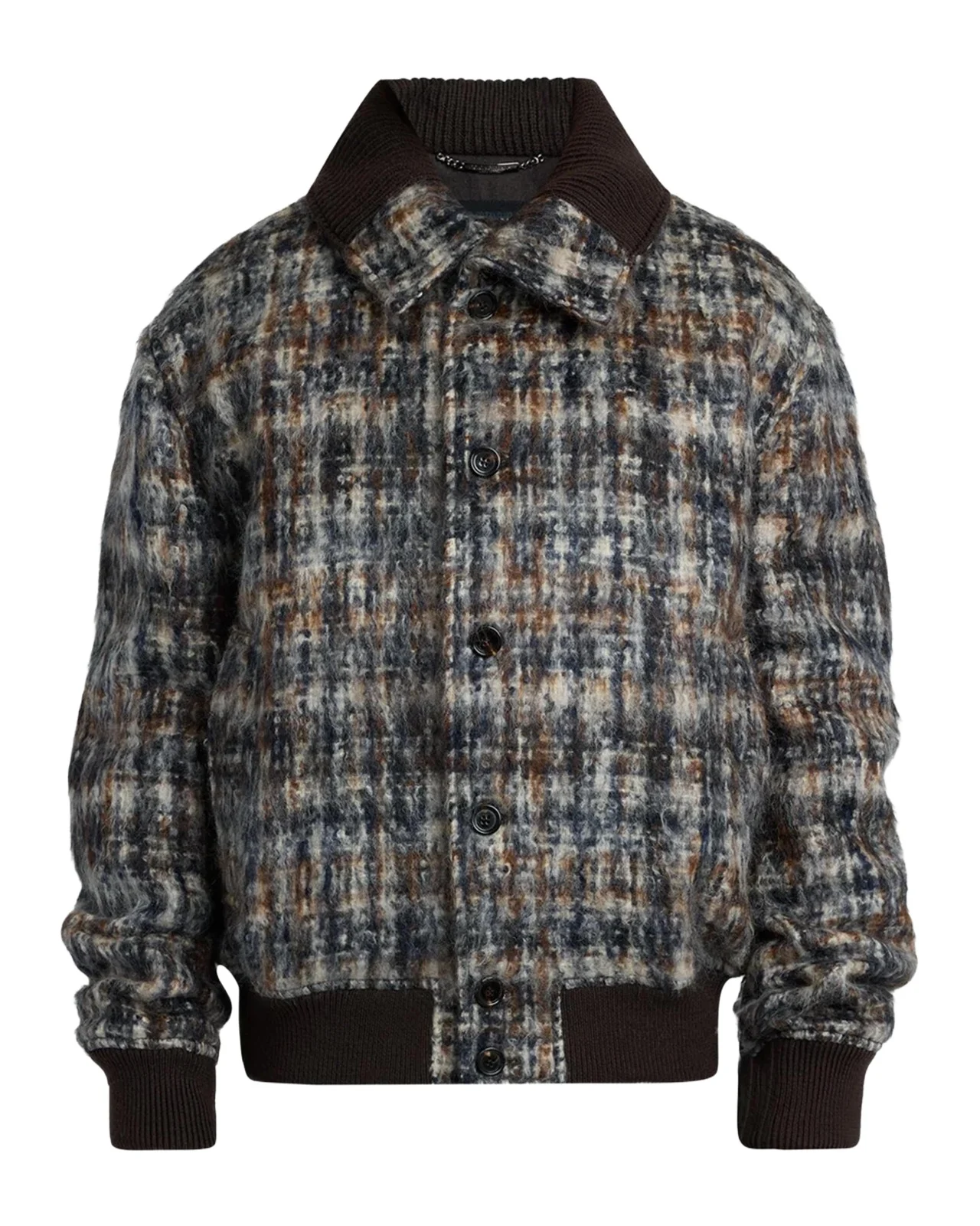 Plaid Mohair-Blend Jacket Plaid Mohair-Blend Jacket