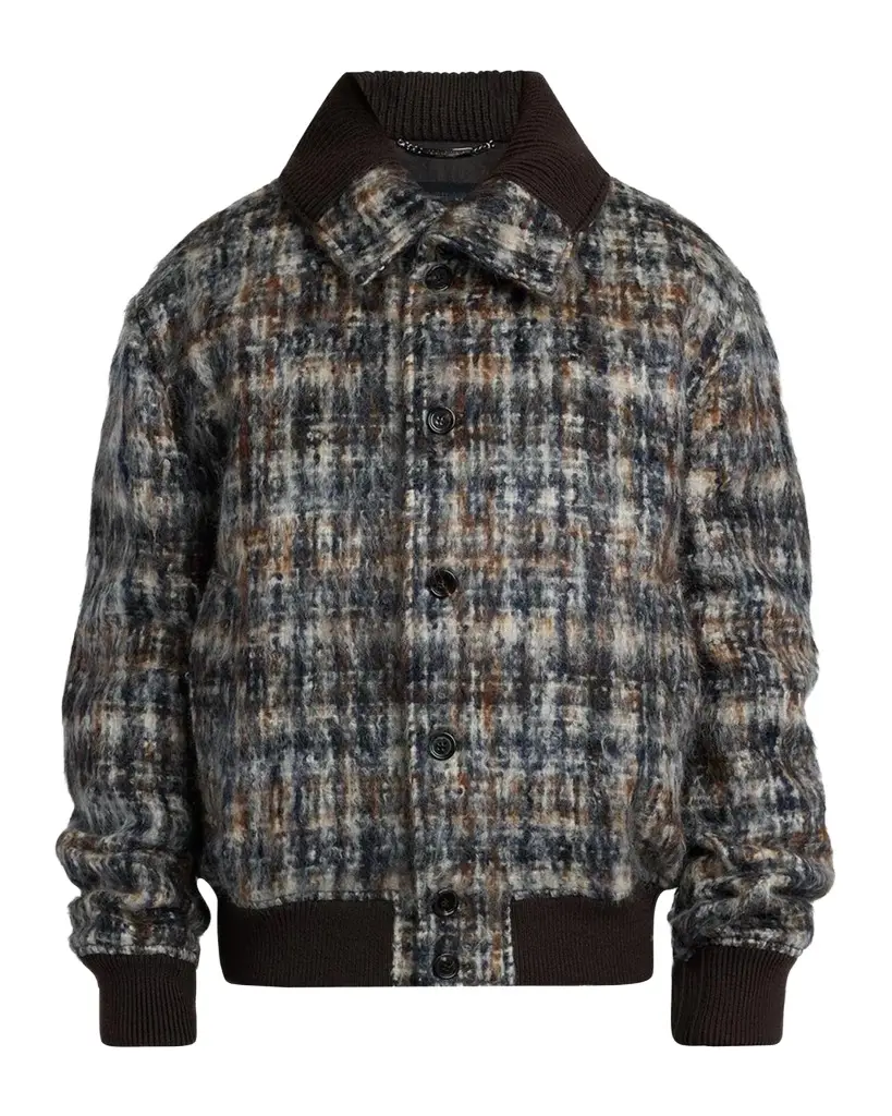 Dolce & Gabbana Plaid Mohair-Blend Jacket