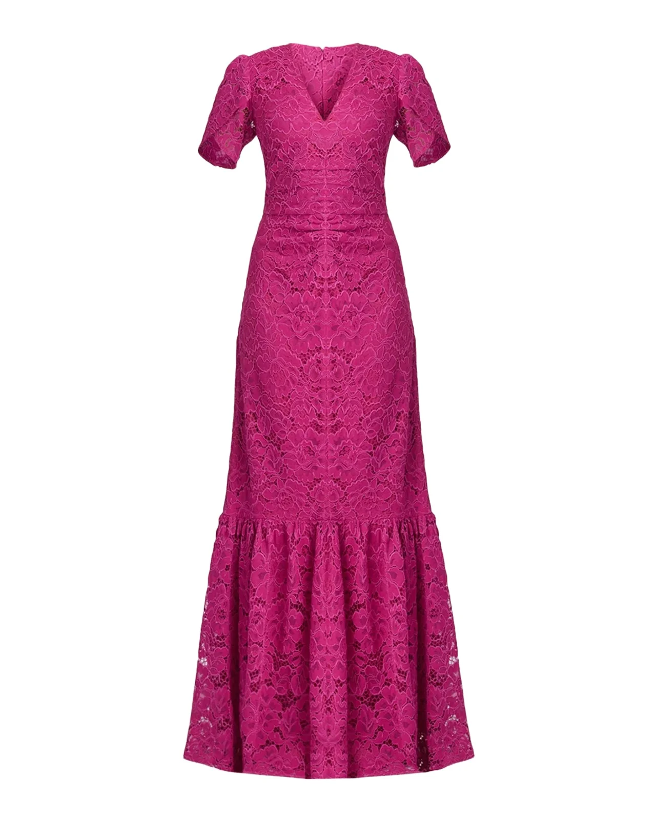 Bolton Tulip-Sleeve Corded Lace Gown Bolton Tulip-Sleeve Corded Lace Gown