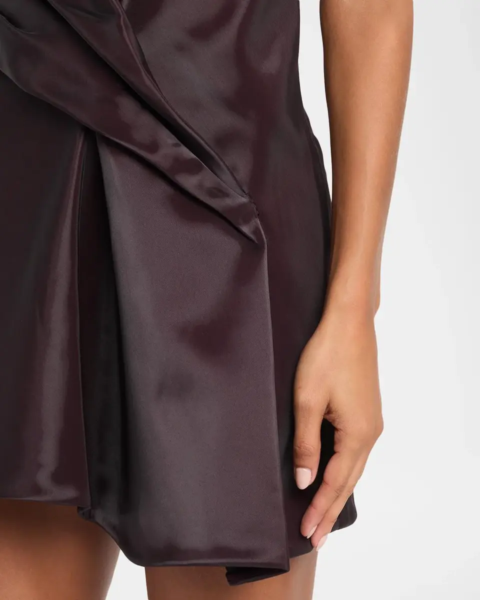 Kate Barton Kate Draped Liquid-Effect Mini Dress | Thumbnail 5