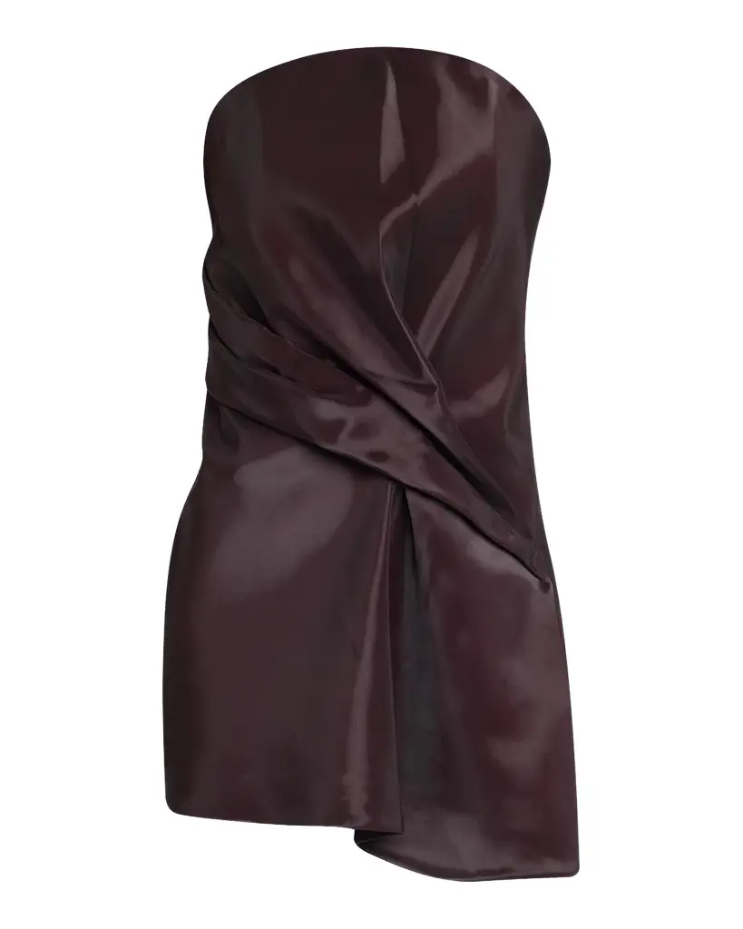 Kate Draped Liquid-Effect Mini Dress Kate Draped Liquid-Effect Mini Dress